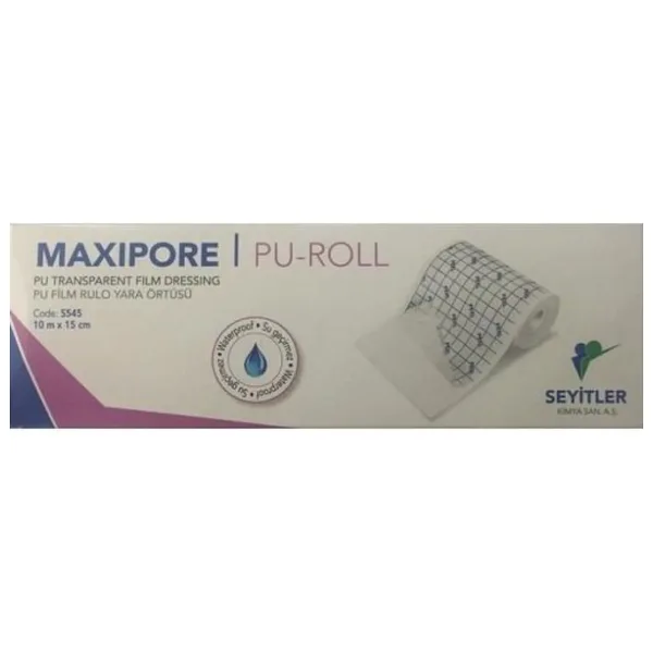 Maxipore Film Su Geçirmez Şeffaf Yara Örtüsü 10 M x 15 CM