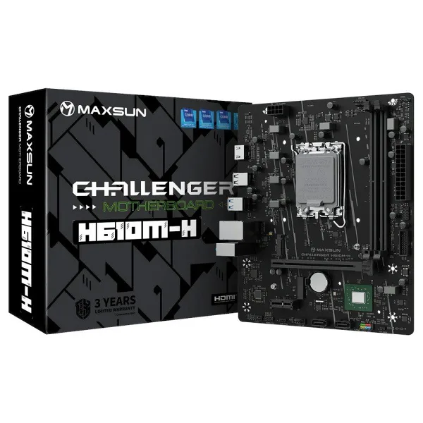 Maxsun Challenger H610M-H V1 Intel LGA1700 DDR4 Micro ATX Anakart