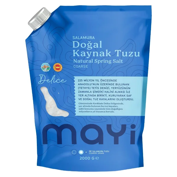 Mayi Tuz Sofrada Öğütme Doğal Salamura Tuzu 2 kg