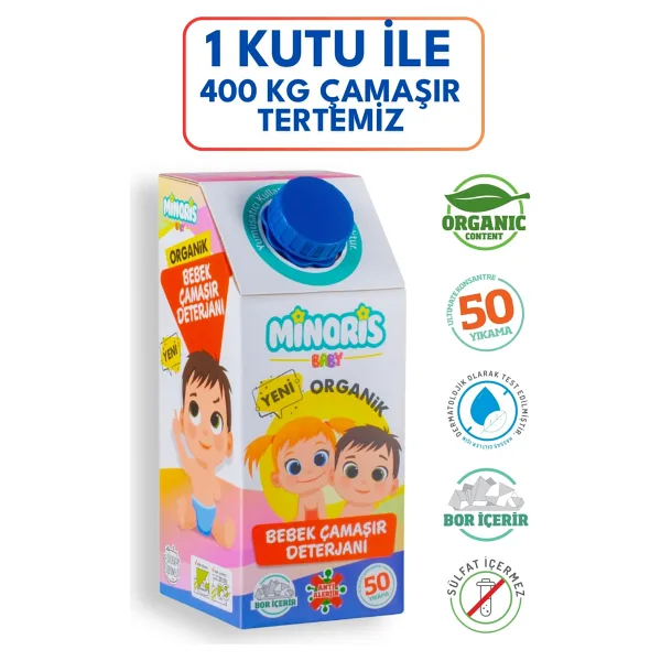 Minoris Baby Organik Antialerjik Bebek Çamaşır Deterjanı 1000 ml