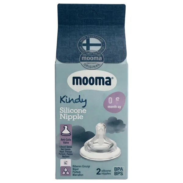 Mooma Kindy Biberon Emzik 2'Li Yavaş Akış Tp-0001
