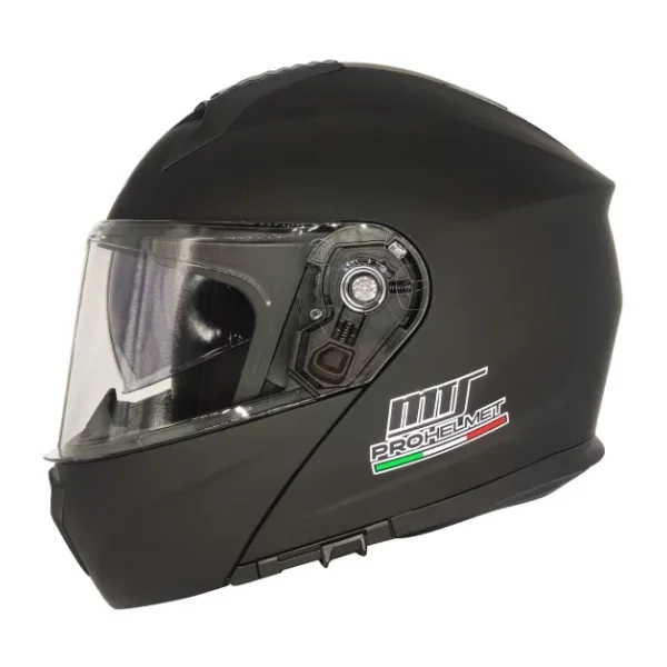 Mts M-966 Mat Siyah Çene Açılır Motor Kaskı