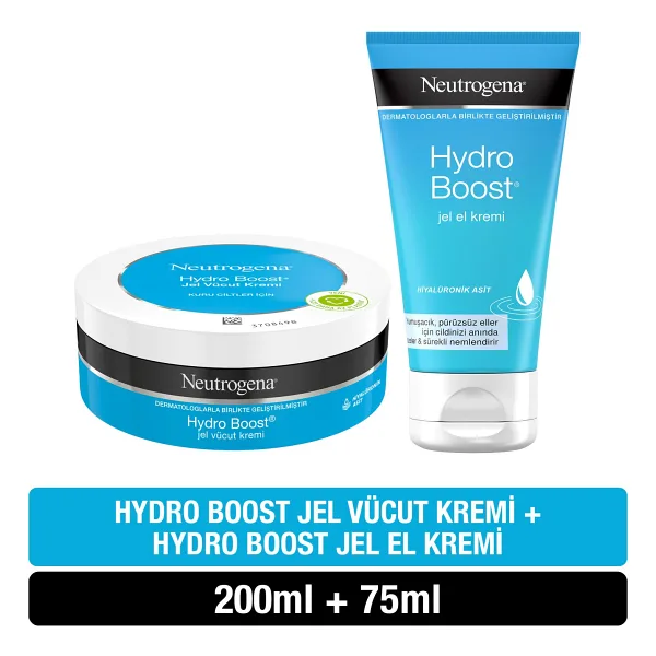 Neutrogena Hydro Boost Jel Vücut Kremi 200 ml + Jel El Kremi 75 ml
