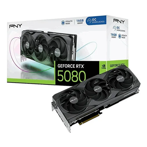 PNY RTX5080 OC 16GB GDDR7 256Bit 3xDP/1xHDMI(VCG508016TFXPB1-O)