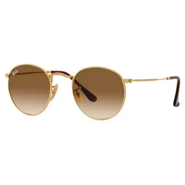 Ray-Ban Round Metal 3447 001/51 Gold-Brown Güneş Gözlüğü