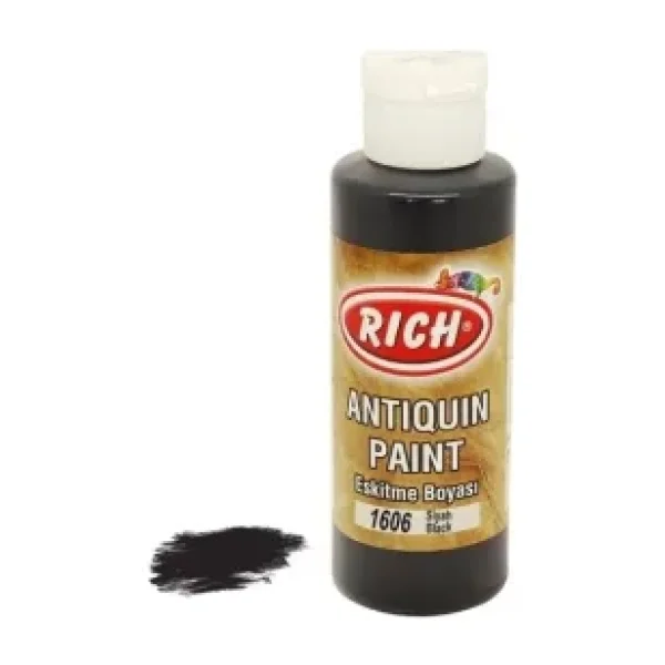 Rich Antiquin Eskitme Ahşap Boyası 130 ml 1606 Siyah