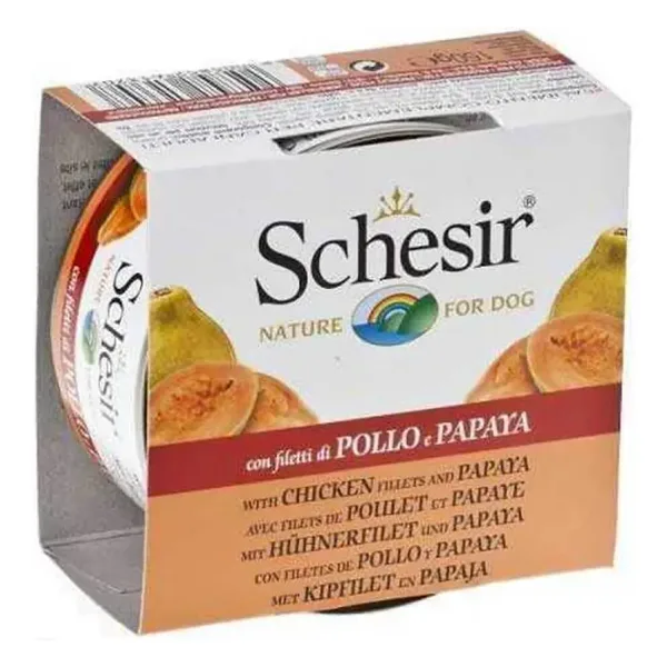 Schesir Fruit Tavuk ve Papayalı 150 gr Yetişkin Köpek Konservesi