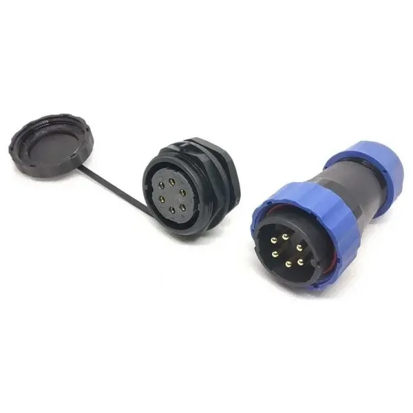 SD28 6 Pin 28mm Su Geçirmez Konnektör Takımı - Panel Tipi