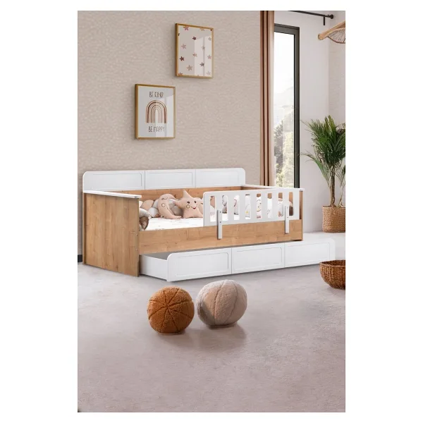 Setay Mobilya Mira Ceviz 90x190 cm Yavrulu Montessori Karyola