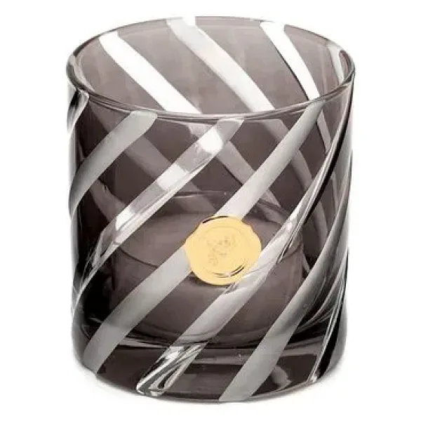 Siyah Spiral Kesme Cam Mumluk