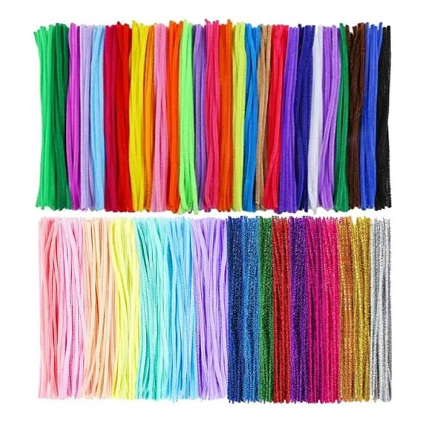 Şönil Pastel Metalik Ve Ana Renkler 30 Cm 300 Lü 1 Paket Renkli Tüylü Tel Peluş Tel 30 Cm Elişi Okul Projeleri Süsleme
