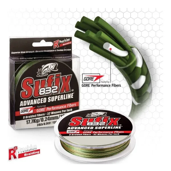 Sufix 832 Advanced İp Misina - LOW VIS GREEN - 0.18MM - 250MT - 12KG