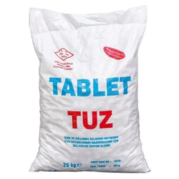 Tablet Tuz 25 Kg 1 Çuval Mekanik Yumuşatma Tuzu- Tablet Tuz - Arıtma
