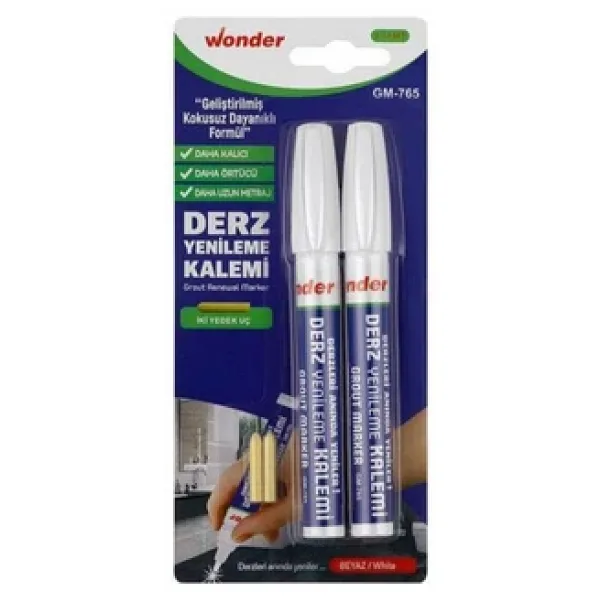 Wonder Derz Kalemi GM-765 2'li Beyaz