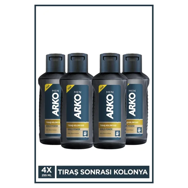 Arko Men Gold Power 255 ml 4 Adet Tıraş Kolonyası