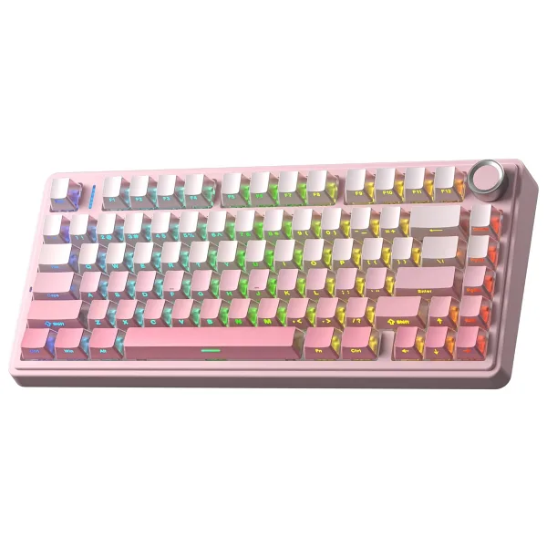 Aula F75 RGB %75 TKL Cotton Candy Switch Kablolu/Kablosuz Mekanik Oyuncu Klavyesi