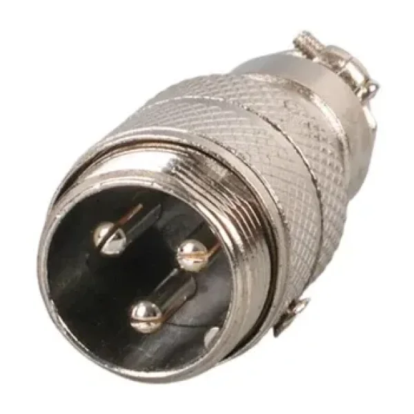 Ayt Mayk Gx16-3 Pinli Metal Erkek Konnektör Jack Soket M16 16Mm Çap Vida Dişli