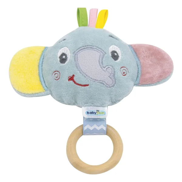 Babyjem Ahşap Halkalı Küçük Fil Yeşil Diş Kaşıyıcı