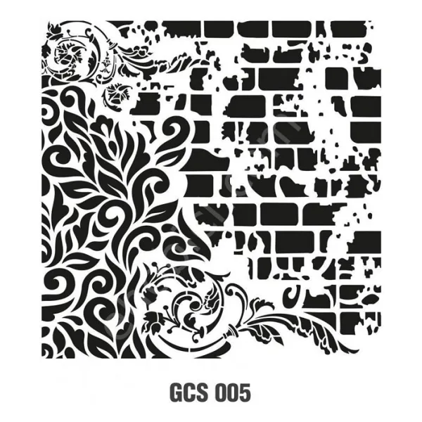 Cadence Grunge Duvar Stencil 45X45 - Gcs-005