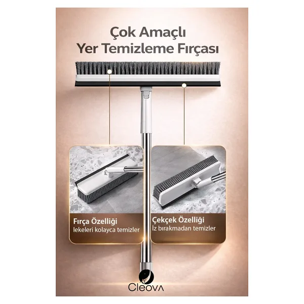 Cleova Çok Amaçlı Yer Temizleme Fırçası