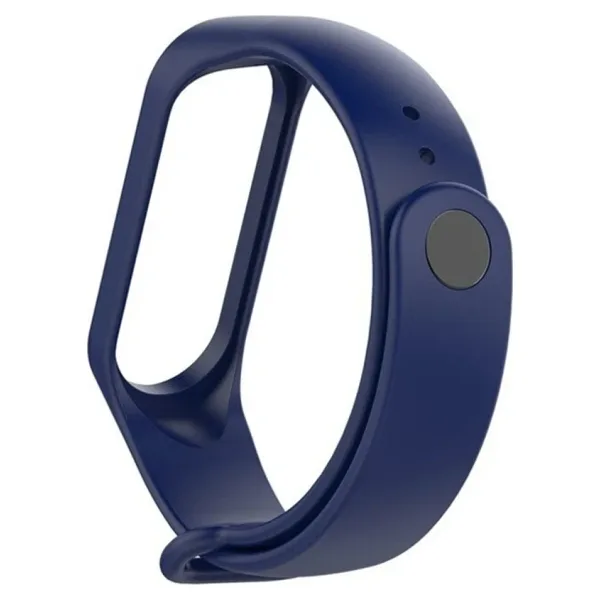 Coverzone Xiaomi Mi Band 6 Ile Uyumlu Saat Kayışı Ent Kaliteli Spor Saat Termoplastik Kordon Lacivert