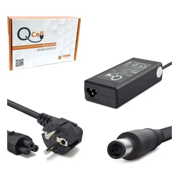 Dell Uyumlu Qcell QBA-015 19.5V 4.62A 90W Notebook Adaptör 7.4x5.0mm İğneli Uç