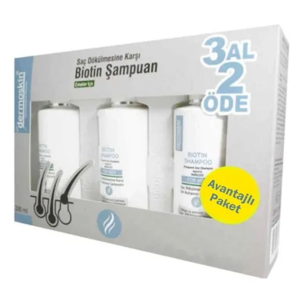Dermoskin Biotin Şampuan 3 Al 2 Öde Kofre Erkek 200 Ml - 1