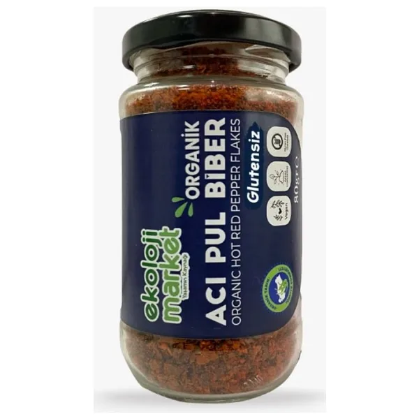 Ekoloji Market Organik Glütensiz Acı Pul Biber 80 gr