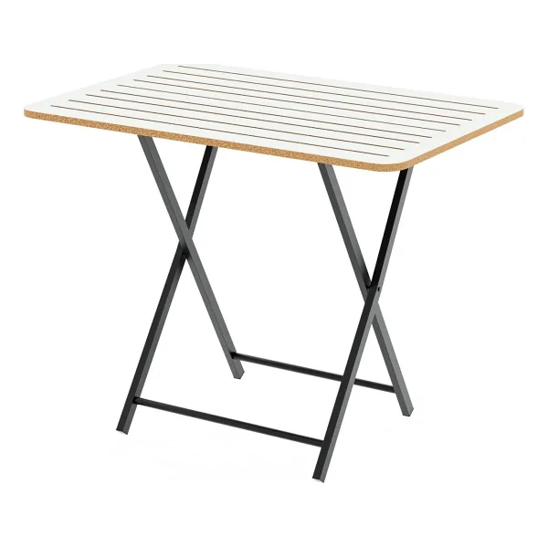 Eportatif Katlanır 4 Kişilik Bahçe Masası Bistro Masa 55x90 Beyaz 1425