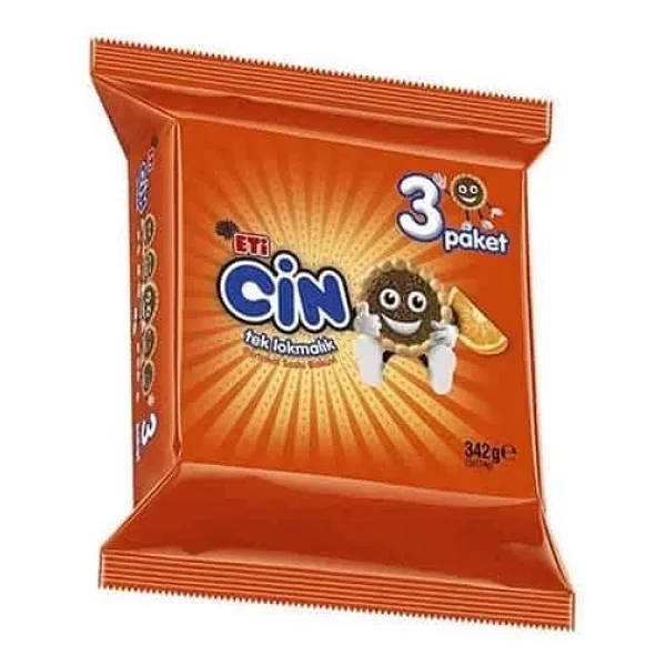 Eti Cin Portakallı Bisküvi 3x114 gr