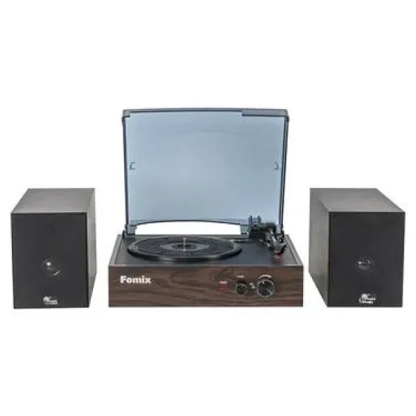 Fomix FM200 Turntable Bluetooth Hoparlörlü Ahşap Pikap Çalar