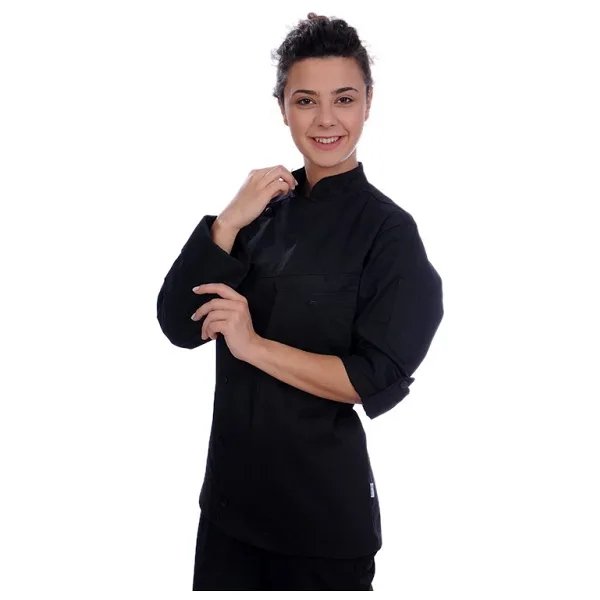 Formteks Aşçı Ceket Unisex Harman Gabardin Siyah