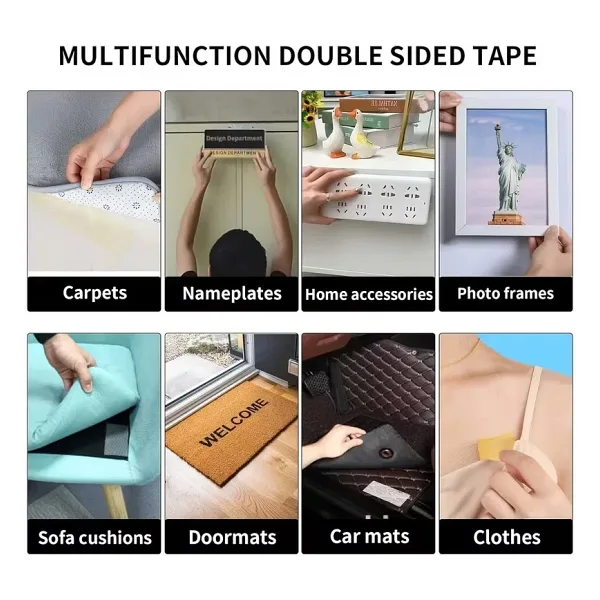 Geniş 10 Metre x 3 Cm Çift Taraflı Süper Güçlü Yapışkan Yapıştırıcı Bant Isıya Dayanıklı