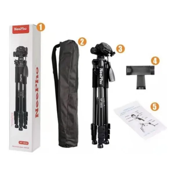 GFUZ Neepho Np-8810 150 Cm Tripod Bluetooth Kumandalı Profesyonel Telefon Kamera Tutucu Çantalı Tripot
