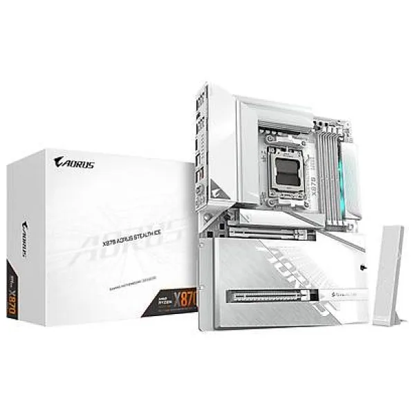 Gigabyte X870 Aorus Stealth Ice Wi-Fi AMD AM5 DDR5 ATX Anakart