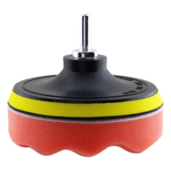 GLASWEN Oto Araç Araba Pasta Cila Polisaj Yumurta Ped + 115 Mm Taban + Matkap Adaptörü Parlatıcı Çizik Giderici 3'lü Set
