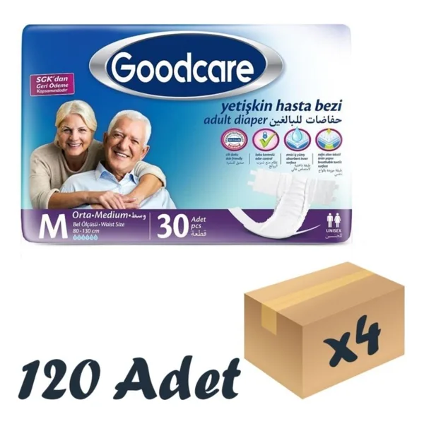 Goodcare Belbantlı Orta Boy M 30'lu 4 Adet Hasta Bezi