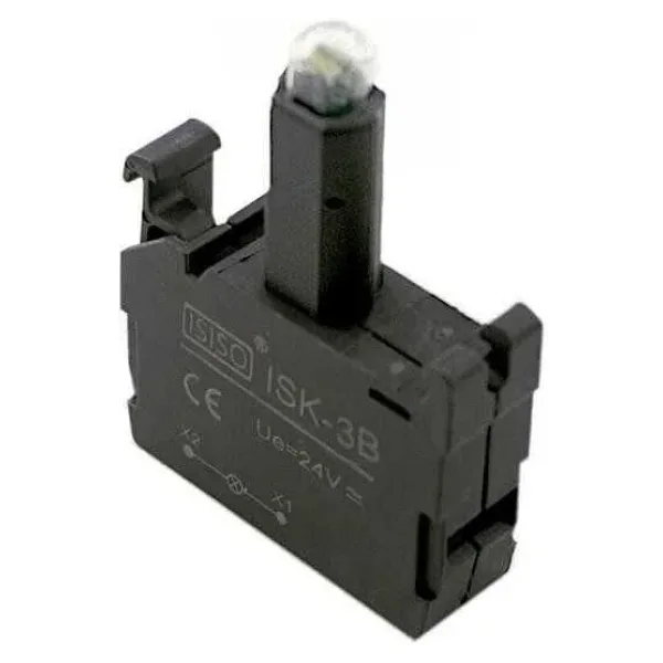 ISK-3B 24V Buton Işık Kontağı - Yeşil
