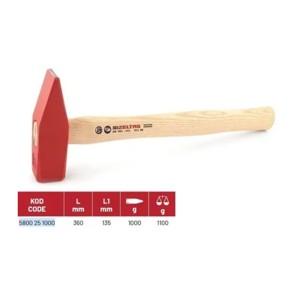 İzeltaş 5800251000 1000 gr Tesviyeci Çekiç