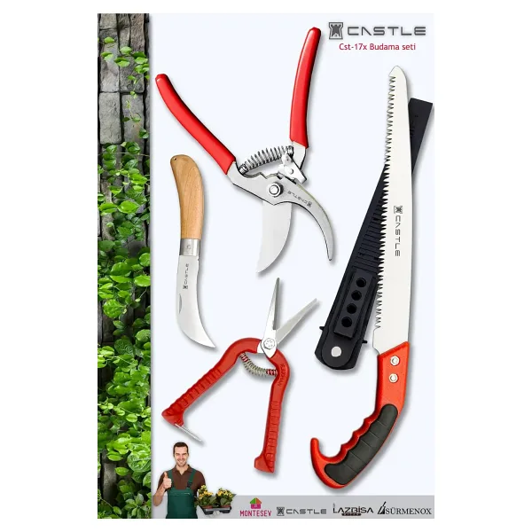 Lzk12 Budama Makası Budama Testeresi Ve Ası Çakısı Bıçağı 4lü Set