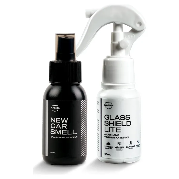 Nasiol -set 11-glasshield Lite Nano Yağmur Kaydırıcı Ve New Car Smell Yeni Araç Kokusu Seti