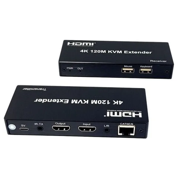 NOVACOM NVC-KVM4K120M CAT6 120MT (2Lİ) HDMI-USB-IR EXTENDER