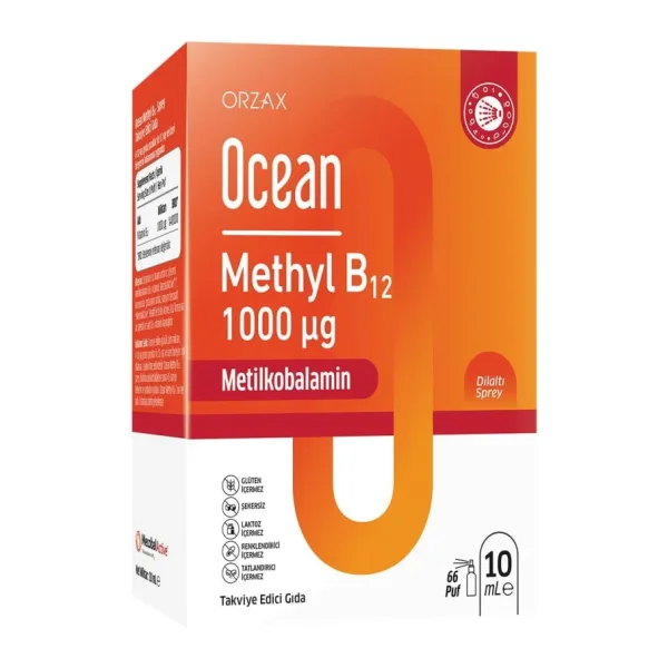 Ocean Methyl B12 1000 mcg 10 ml Dilaltı Sprey