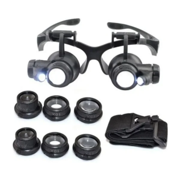 Paltava CTN Gözlük Modeli 10x 15x 20x 25x Lens,2led Işıklı,büyüteç