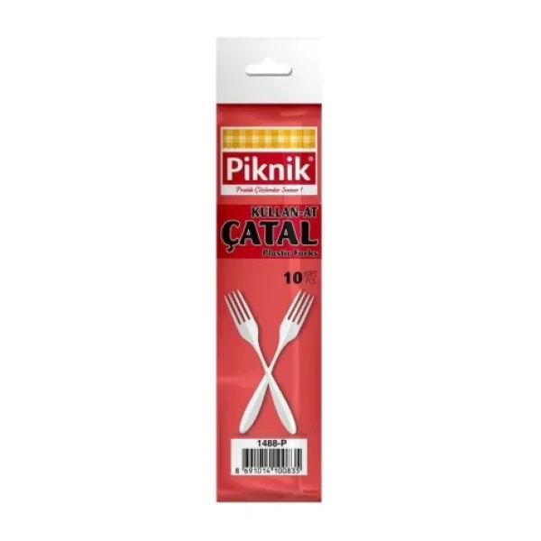 Piknik P-1488 10'lu Paket Plastik Çatal