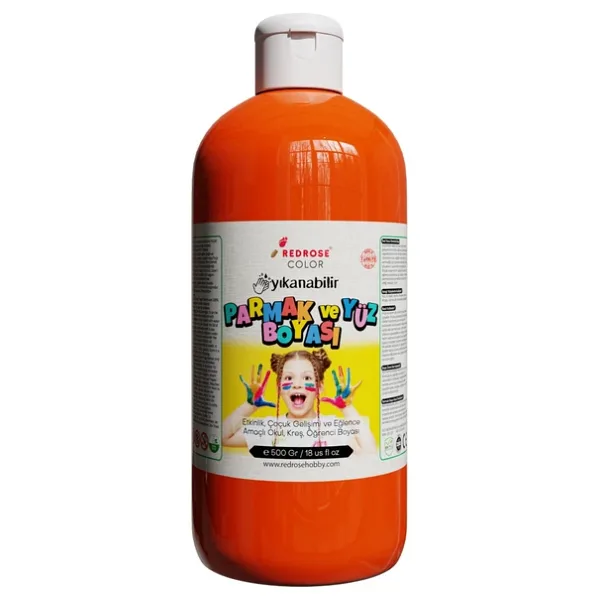 Red Rose 500 gr Turuncu Parmak Boyası