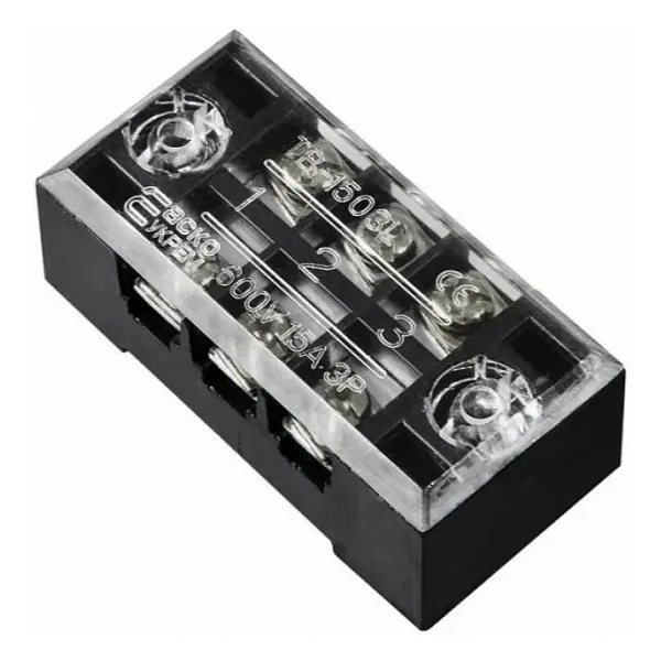 TB-1503 3P Çift Sıra Terminal Blok - 600V 15A