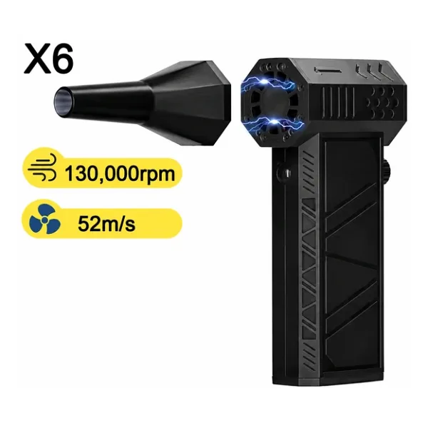 Unichrome Mini Turbo Jet Fan Turbo Şiddetli Fan 130000rpm Yüksek Hızlı Güçlü Jet Fan Üfleyici 2 Adet Başlık
