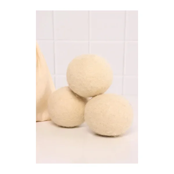 Valerine Life Doğal Merinos Yün Kurutma Topu 3 Adet - Kırışıklık Önler Kurutma Süresini Kısaltır