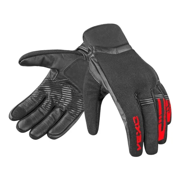 Vexo Aero Plus Siyah-Kırmızı Yazlık Motosiklet Eldiveni